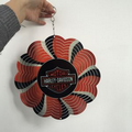 10 Inches Diam Metal Flower Shaped Colorful Wind Spinner with a Hook